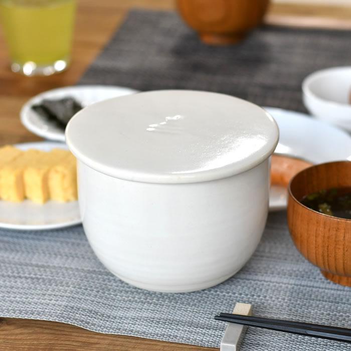 かもしか道具店 飯びつ ふつう おひつ 陶器 1.5合 日本製 電子レンジ