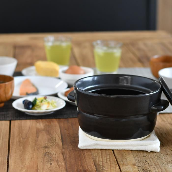 かもしか道具店 ごはんの鍋 2合 土鍋 ご飯 炊飯鍋 ご飯鍋 2合 ガス 直