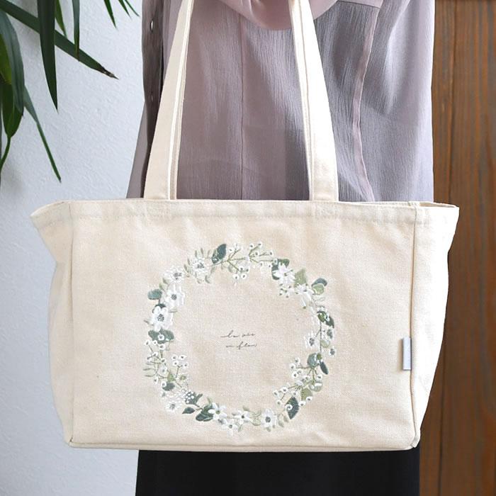 ショルダーバッグ レディース 刺繍 保冷機能付き 保冷 エコバッグ 保冷