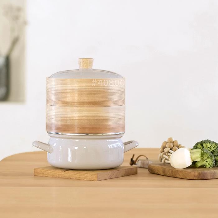 ホーロー鍋　セット 富士ホーロー せいろ 蒸し器 セイロ せいろ付きホーロー鍋18cm2