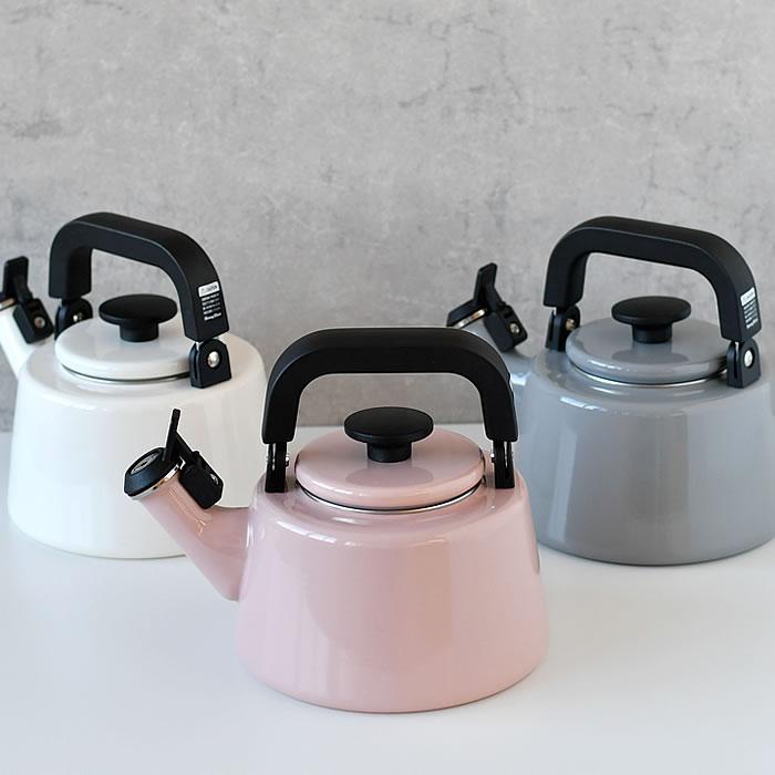 富士ホーロー ケトル おしゃれ コットンシリーズ 2.1L笛吹ケトル IH