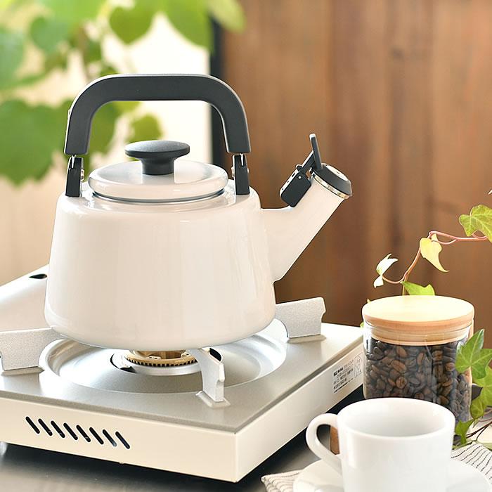 富士ホーロー ケトル おしゃれ コットンシリーズ 2.1L笛吹ケトル IH