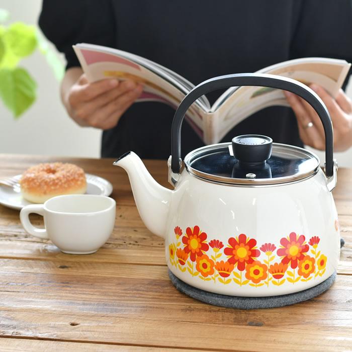 富士ホーロー ケトル おしゃれ メモリーズ 2.5Lケトル ホーロー鍋