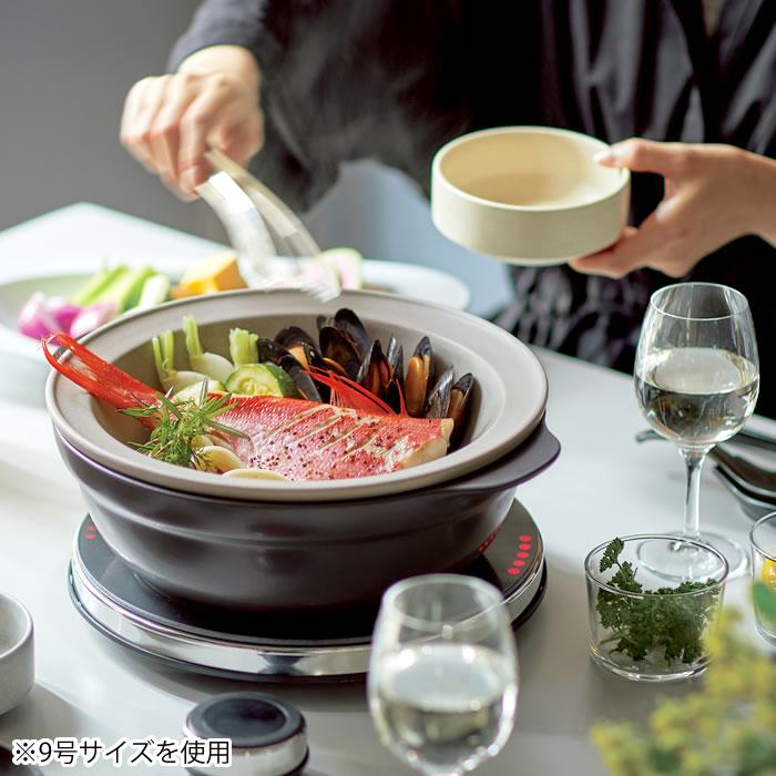 IH軽量土鍋9号用 蒸し皿 蒸し器 鍋 電子レンジ対応 28cm シンプル ih
