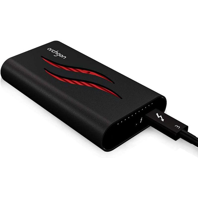 Archgon Thunderbolt 1TB 外付け M.2 NVMe PCIe Gen3×4 SSD アルミニウム筐体 ポータブル 外付けハードディスク、ドライブ Oyen Digital Novus 8TB 外付けUSB-C (3.1 第2世代) 7200RPM ハードドライブ (3N1-C-8T-BL)欧米で人気の並行輸入品