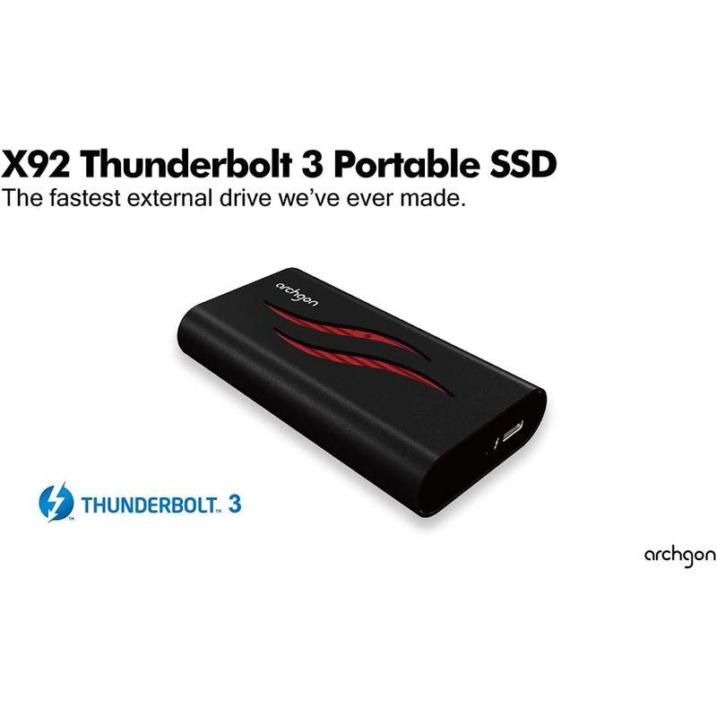 Archgon Thunderbolt 1TB 外付け M.2 NVMe PCIe Gen3×4 SSD アルミニウム筐体 ポータブル  外付けハードディスク、ドライブ