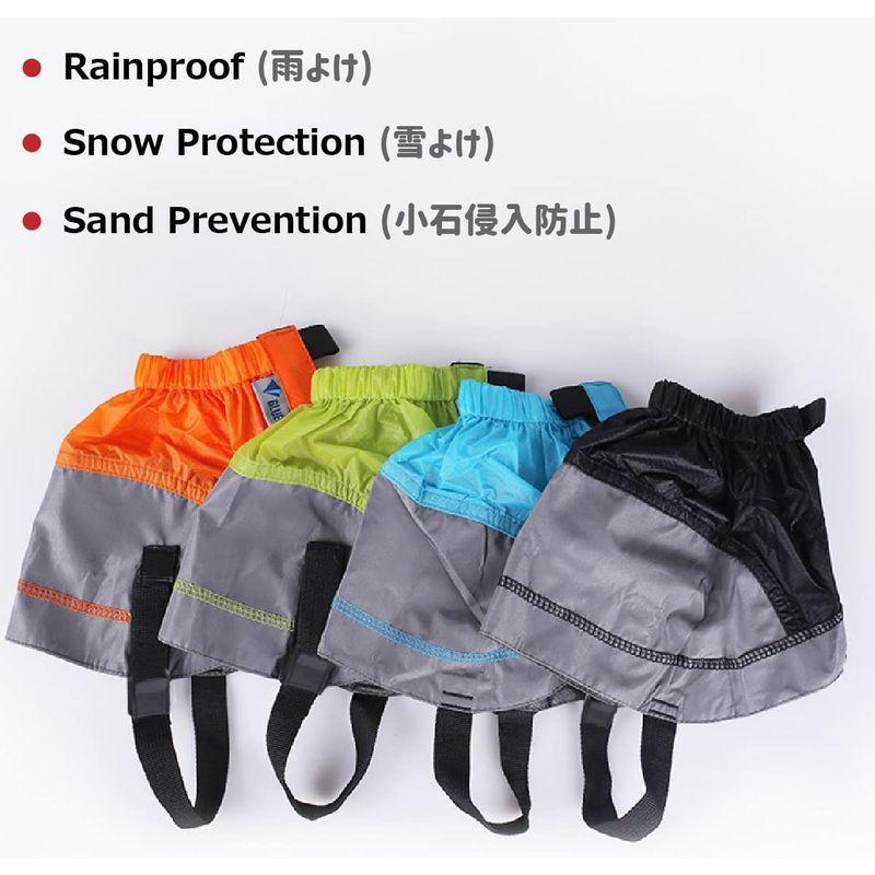 お1人様1点限り】Azarxis ゲイター 防水 雨 釣り 登山 悪天候に トレッキング 通気 泥除け ゲーター スパッツ 雪 軽量 脚絆 砂よけ アウトドア アウトドアウエア キャプテンスタッグ FEEL BOSCO スパッツ ショート ブルー M-9833