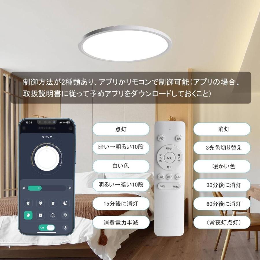 HS606224714835] LED シーリングライト 6畳 蛍光灯 電気 29W 3600LM