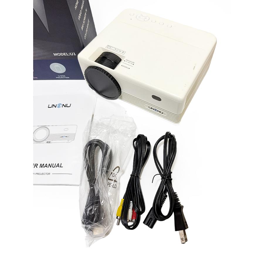 UNENU プロジェクター U1 投影サイズ40-200インチ 投影距離1.26-4M