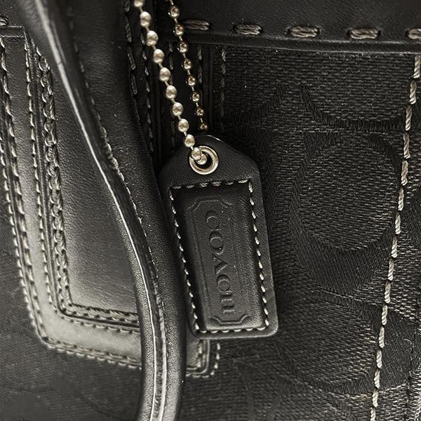 COACH（コーチ） バッグ レディース 中古 シグニチャー ブラック