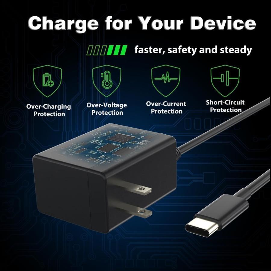 Nintendo Switch 青/黒 本体 充電器付き Nintendo Switch純正ACアダプターは一応USB PD対応だがSwitch