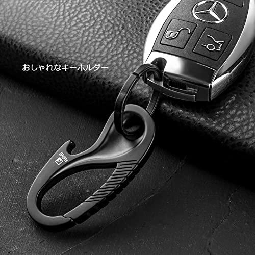 TISUR チタン カラビナ キーホルダー チタンキーリング付き 車 バイク