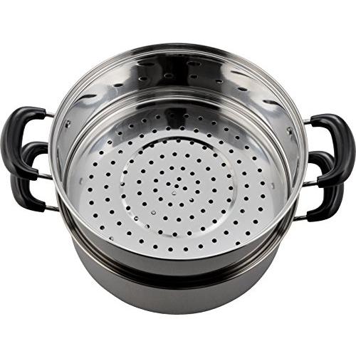 和平フレイズ 二段蒸し器 ヴェンセ 26cm ガラス蓋付 IH対応 ステンレス