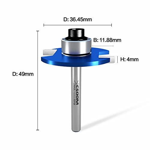 CSOOM Pro ビスケットカッター 6mm?径 トリマビット 木工用 電動工具 ビスケットNo.10 トリマー ビスケットジョイントスロットカッ