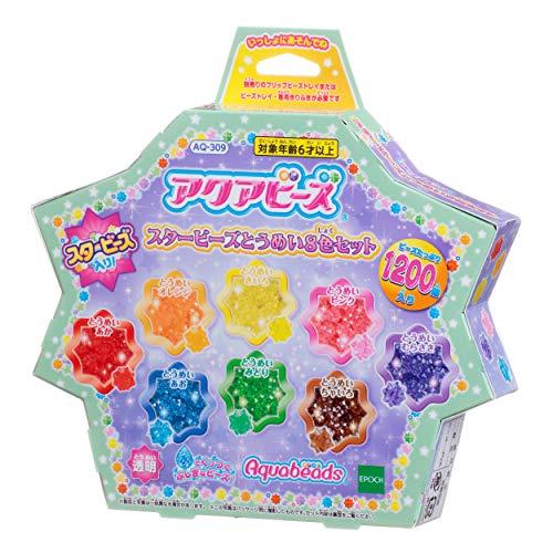 アクアビーズ 別売り ビーズセット スタービーズ とうめい8色セット AQ 