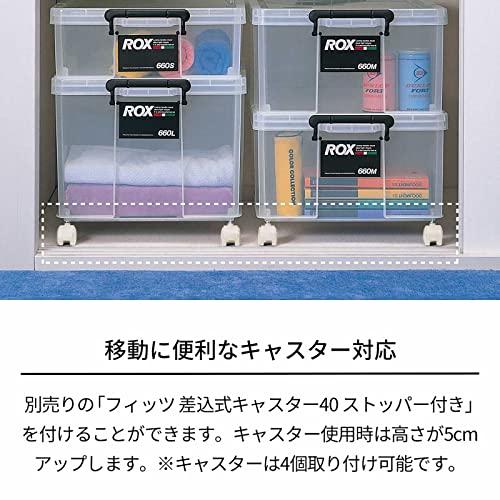 天馬 耐久性に特化した収納ボックス 日本製 ロックス クリアケース コンテナボックス 押入れ クローゼット 衣装ケース プラスチック 幅39×奥｜zakkavictor｜07