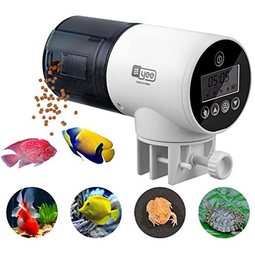 BlueFire 自動給餌器 魚 餌やり器 定時 オートフィーダー 熱帯魚 金魚 水族水槽用タイムフィーダー 静音 配給量調節可能 自動餌やり機（Yahoo!・雑貨Victor）