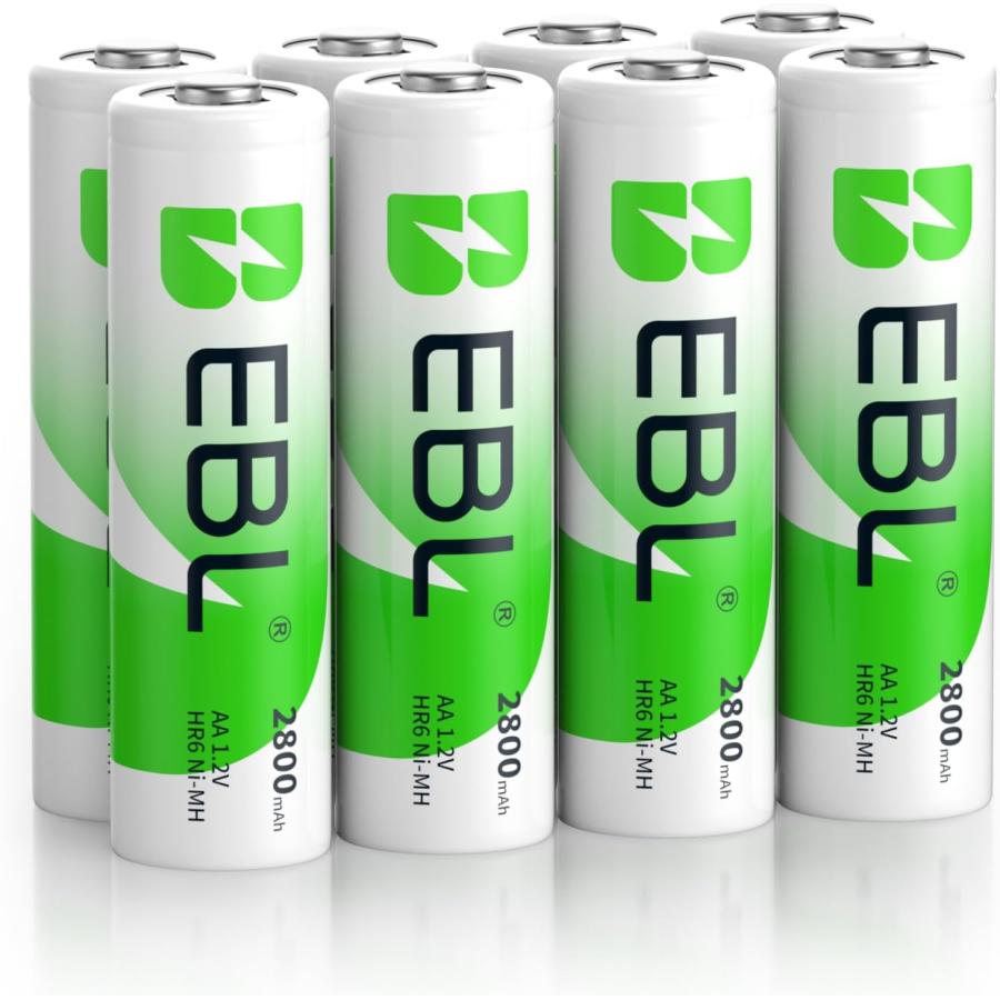 EBL 単3電池 充電式 8個 パック ケース付き 2800mAh ニッケル水素充電 単三電池 充電池 単3 単3充電池 単三充電池（Yahoo!・雑貨Victor）