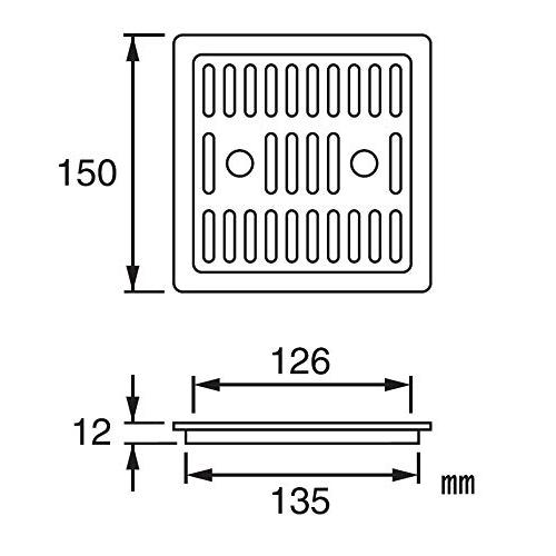 SANEI 排水部品 角目皿 角タイル用 外径150mm 黄銅 PH48 : 雑貨 SANEI 排水部品 角目皿 角タイル用 外径150mm 黄銅 PH48 : 雑貨