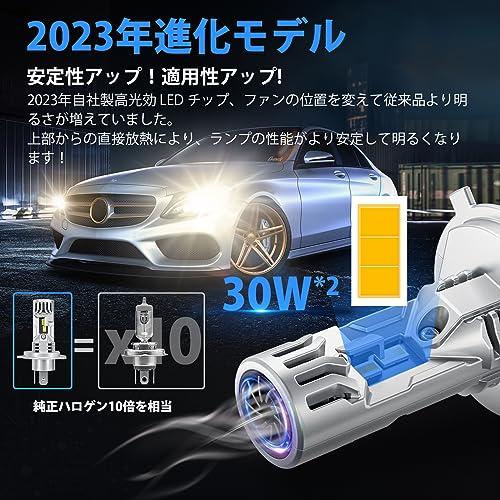2023年h4 led 爆光電球色」SUPAREE h4 ヘッドライト 車検対応 バイク