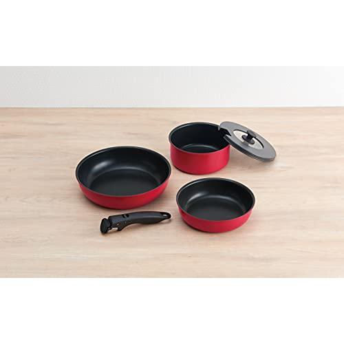 限定値下 サーモス デュラブル 取っ手のとれる フライパン 5点 IH対応 難 THERMOS ◇ サーモス 取っ手のとれるフライパン 5点セットAB KSA