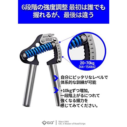 GD IRON GRIP 70(S) 調節可能なハンドグリップストレングスナー GD IRON GRIP 70(S) 調節可能なハンドグリップストレングスナー