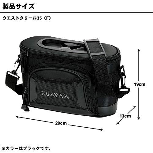 ダイワ(Daiwa) 渓流バッグ ウエスト クリール 35(F) ビク ブラック 