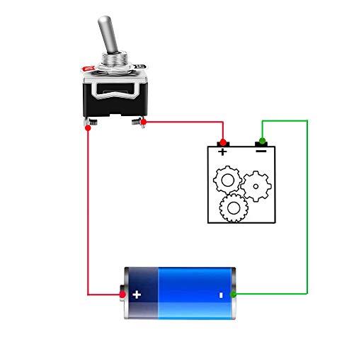 Kiligen 8個 車トグルスイッチ、付き防水保護キャップ、12-24V/15A 2 