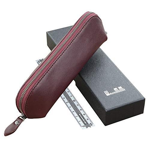 waramimi 本革 ペンケース レディース YKKチャック使用 革製 筆箱 女性