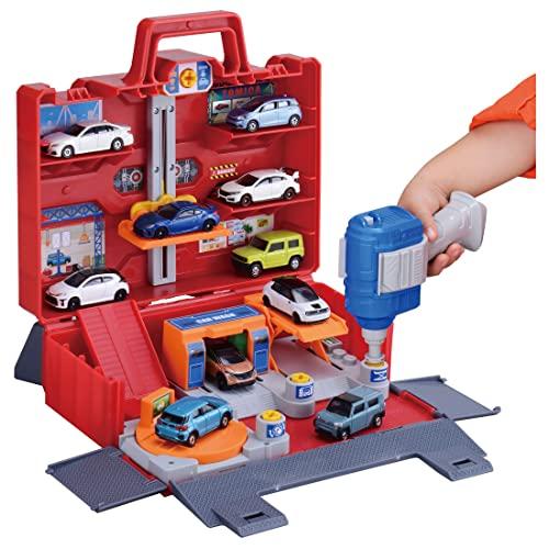 タカラトミー トミカ にぎやか4アクション! 整備基地ボックス ミニカー