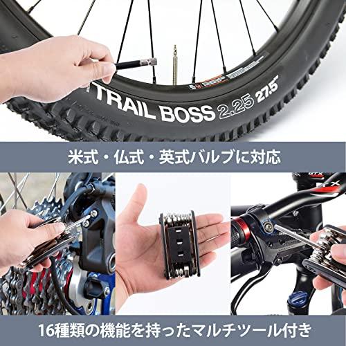 自転車工具セット 空気入れ 多機能 応急修理用 パンク修理キット サドルバック パンク修理キット サドルバック 自転車工具セット 携帯式空気