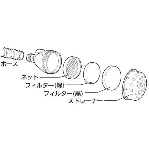 SANEI 洗濯機部品 バスポンプフィルター 浴槽のお湯を洗濯機に給水