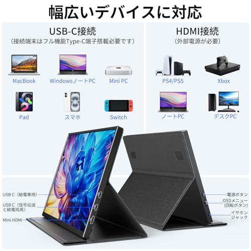 KEEPTIME モバイルモニター 10.5インチ FHD1280P モバイルディスプレイ