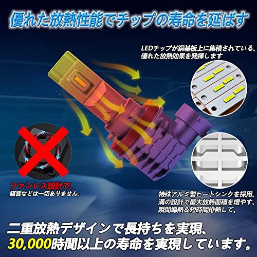 XELORD H11 LED ヘッドライト 一体型 ファンレス H8 H9 H16 H11兼用