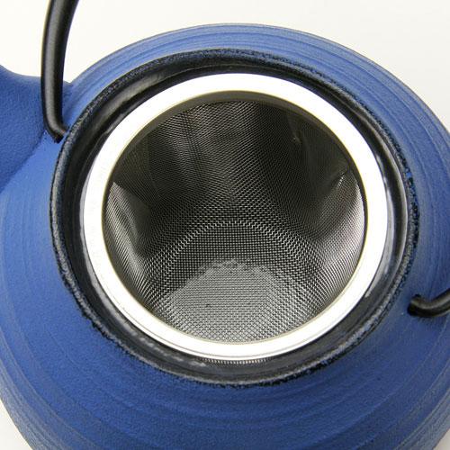 【岩手県_物産展】【南部鉄】【壱鋳堂】 ティーポット 刷毛目 Hakeme 0.4L ジャパンブルー 787-046の画像