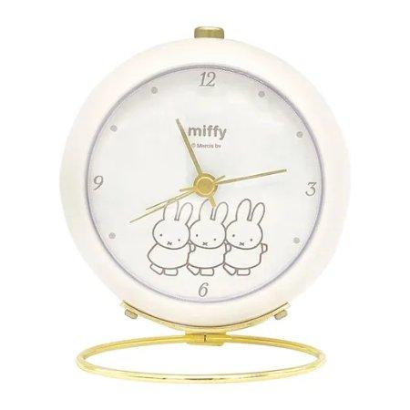 salut! サリュ miffy ミッフィー　コラボ　時計　置時計 Miffy（ミッフィー） リングクロック アイボリー/ミッフィー/時計