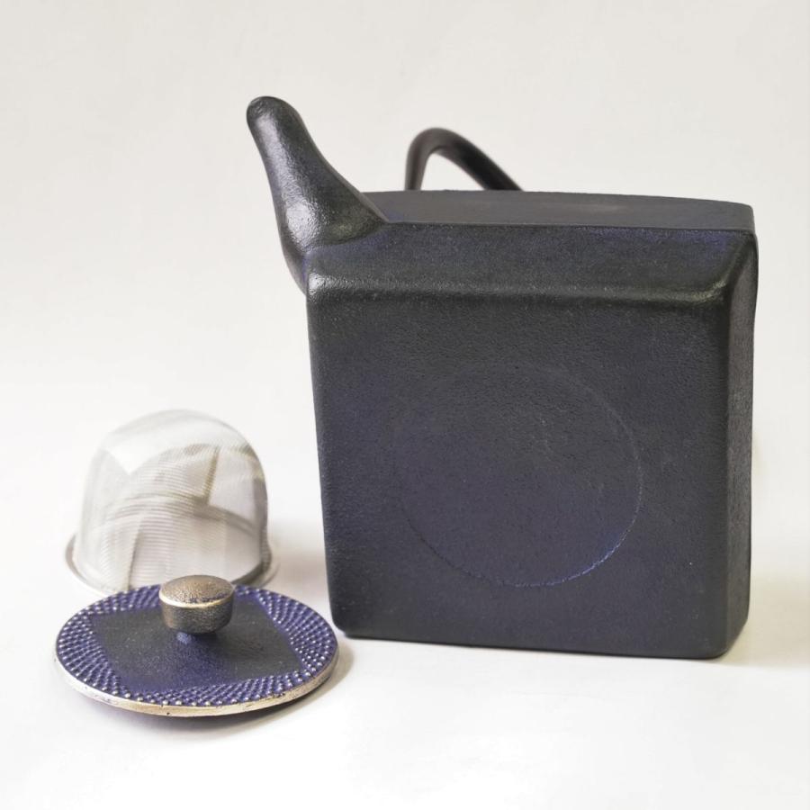 及富(OITOMI)】【正規品】南部鉄器 鉄瓶 正方角あられ 星月夜 0.6L