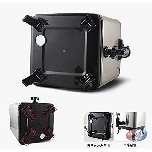 ウォータージャグ ステンレス 304 保温保冷 6L/8L/10L ピークル 飲料サーバー ウォータータンク 方形 アウトドア用 キャンプやイベントの給水にの画像