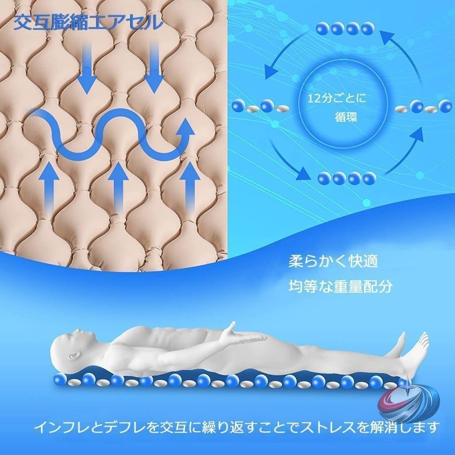 床ずれ防止マット 交互圧力パッド 褥瘡予防 電動ポンプ付き 介護エアマットピークル通気性でムレを軽減、長時間でも負担を分散して介護の安心を支える_2