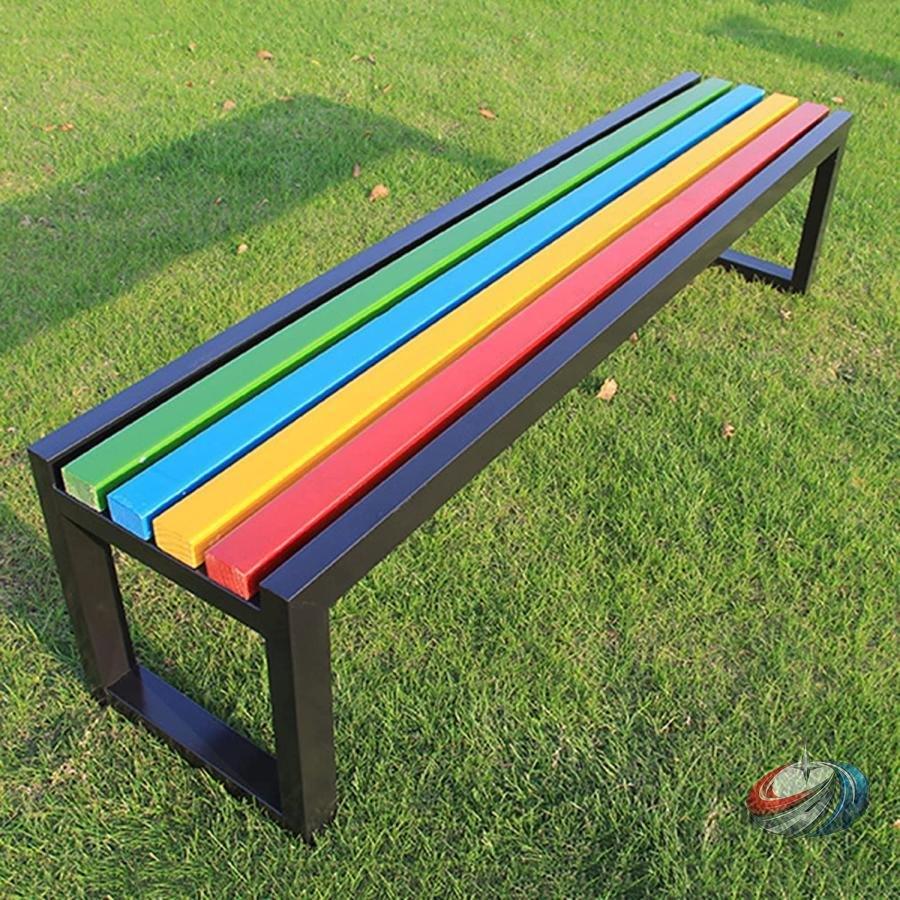 木製ガーデンベンチ 屋外ベンチ 幅120/150/180cm ピークル 耐荷重約500kg 防水・耐日光性 ガーデンファニチャー 公園・遊園地にも しっかり丈夫の画像