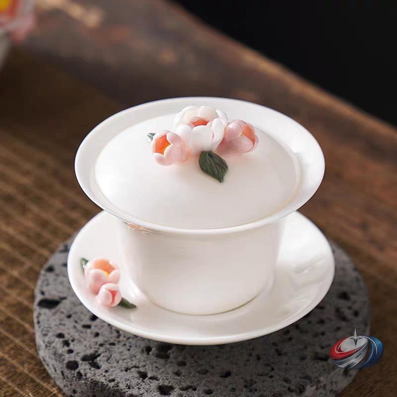 中国製 クラフト南風 - 茶碗 花柄 波佐見焼 陶器茶碗 花柄 工芸品