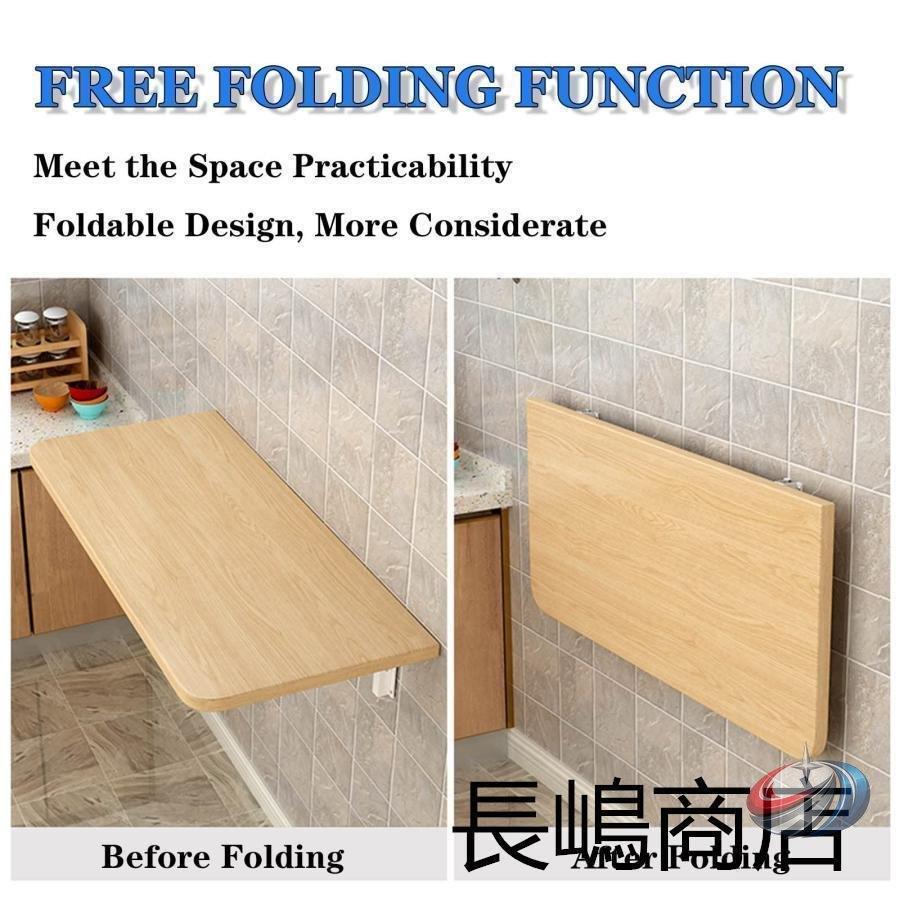 壁掛け折りたたみテーブル木製スタンド付き省スペースデスクピークルキッチン用折り畳み机ホームオフィスに使わない時はすっきり机を増やして暮らしが楽に_5