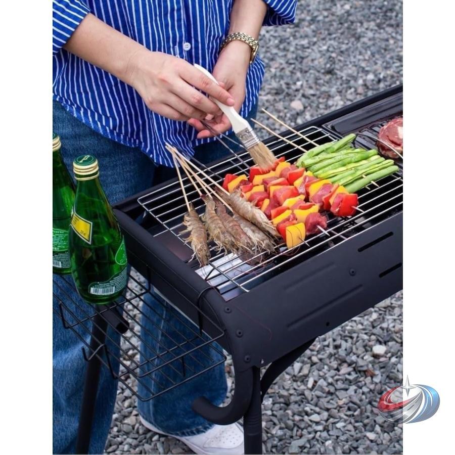 BBQグリル 焚き火台 引き出し式 4〜6人用 収納袋付き ピークル 取り外し可能 ポータブル コンロセット アウトドアキャンプの焼き台に便利の画像