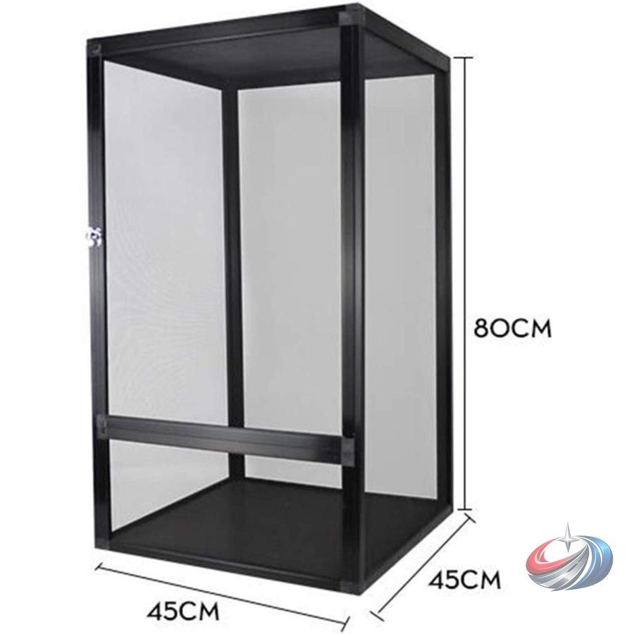 爬虫類・両生類飼育ケージ 給餌ボックス 大型 ピークル 45×45×80cm/50×50×100cm 通気性良好 脱出防止 飼育セットとして観察もしやすい_1