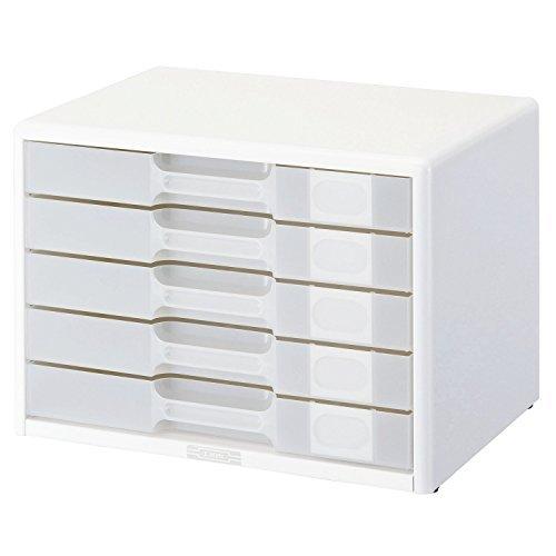 ライオン事務器 レターケース A4 横型 5段 LA4-555W ホワイト