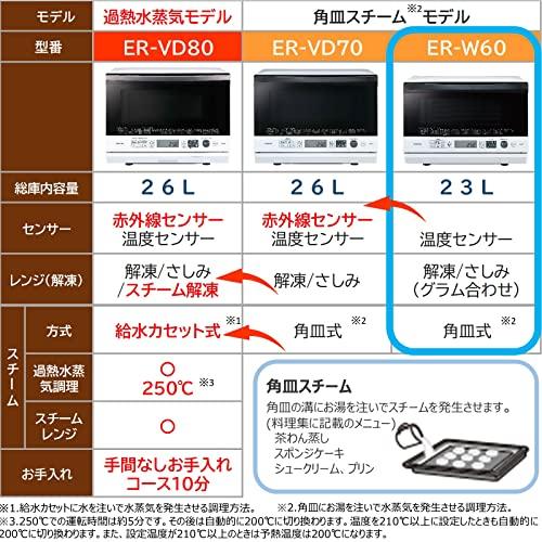 東芝 スチーム オーブンレンジ 石窯オーブン 23L ER-W60(W) グラン