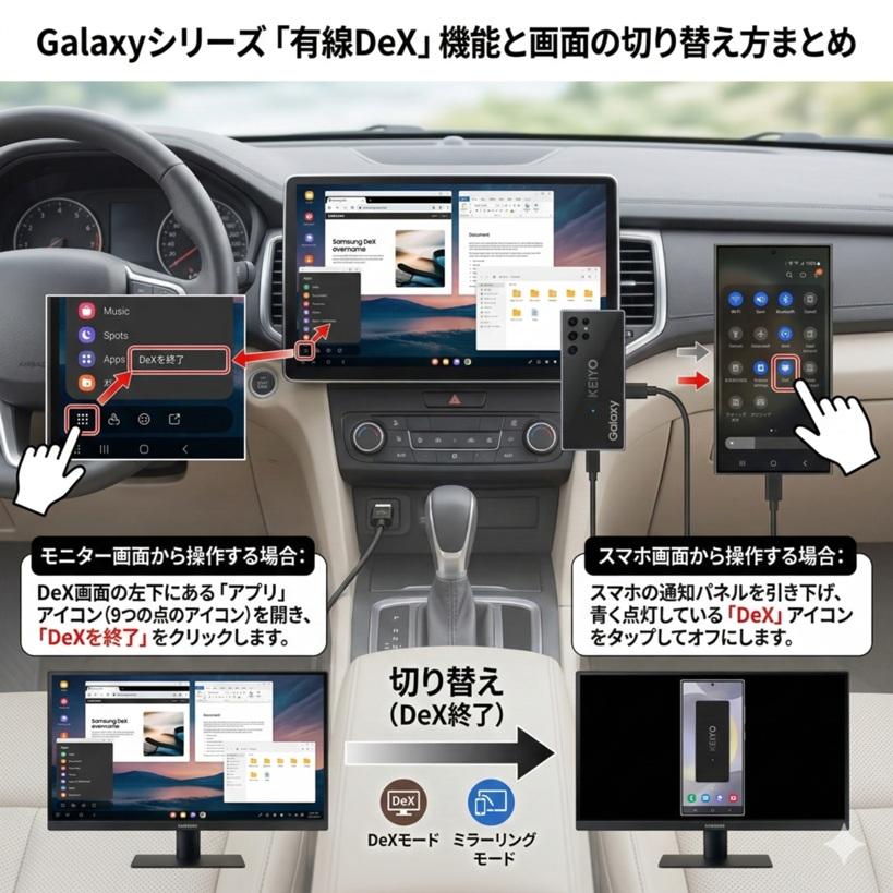 KEIYO AN-S155 ミラータッチカーアダプター 車用 車載 ミラーリング
