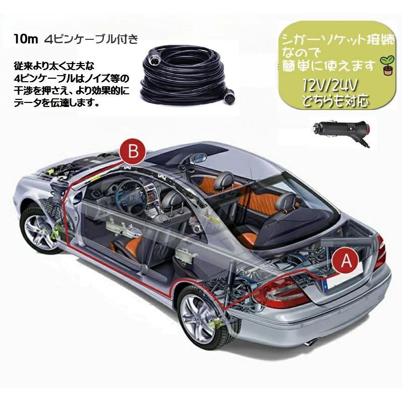 4.3インチモニター+ バックカメラ12V/24V兼用 バックカメラセット+一