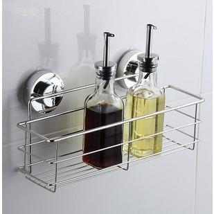 浴室用ラック　吸盤 強力　吸盤式　マルチラック 風呂 ラック 30ｃｍ幅 石鹸　バスルーム 棚　深型　dar-shamprack02　シャンプー収納 の商品画像