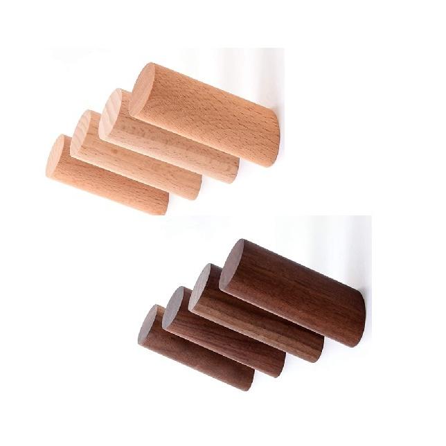 木製フック 4個セット おしゃれ 3×8cm 壁掛けフック 洋服掛け 帽 木製フック 4個セット おしゃれ 3×8cm 壁掛けフック 洋服掛け 帽